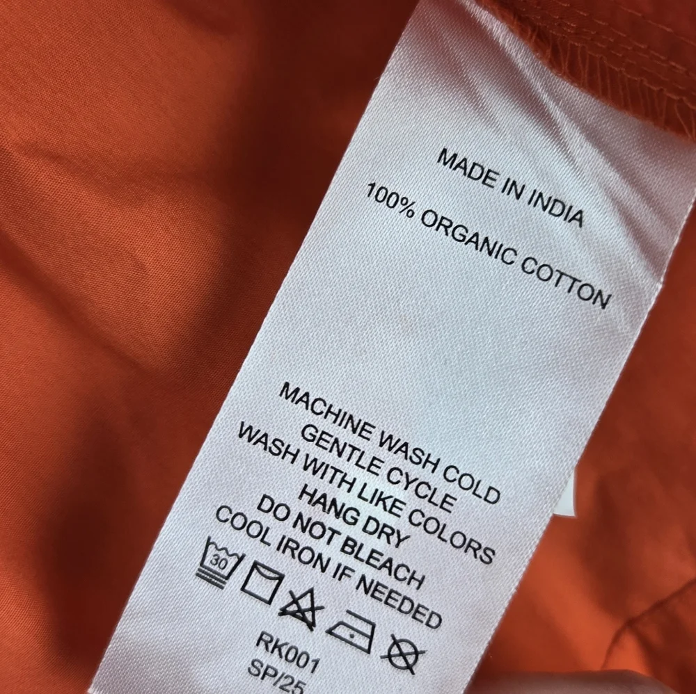 Quince 100% Organic Cotton Poplin Tiered Maxi Skirt Vermilion Red Women Medium - Picture 6 of 9